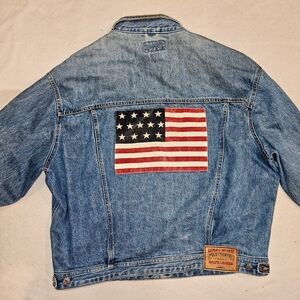 Ralph Lauren Denim Jacket with American Flag Patch